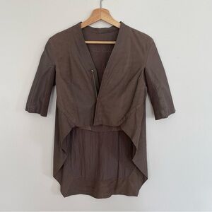 Rick Owens 2011 Anthem Collection Lambskin Cotton Blend Geometric Jacket